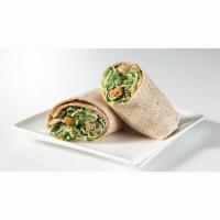 Chicken Caesar Wrap · Grilled Chicken, Romaine Lettuce, Shredded Parmesan Cheese, Home-Style Croutons and our Crea...
