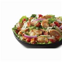 Chicken Cobb BLT Salad · Hot Grilled Chicken Breast, Bacon, Swiss cheese, Crisp Romaine Lettuce, Tomatoes, Red onions...