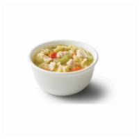 Rosie's Chicken Noodle Soup · Prepared the old fashioned way, with large tender chunks of white chicken meat in a chicken ...