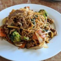 Spicy Noodle (1 Star Minimum) · Meat or tofu is stir-fried with ramen egg noodles, egg, bamboo shoots, chili sauce, onion, b...