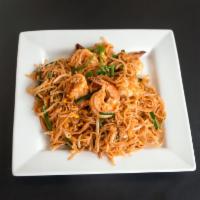 Pad Thai Noodle · Thai rice noodles prepared in sizzling wok, served with fresh bean sprouts and green onions.