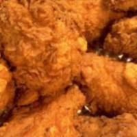 5 Piece Southern Style Fried Wings · 5 pc double battered traditional deep fried wings with a dinner roll