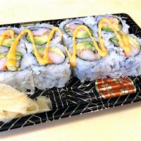 Spicy California Roll · Crab, avocado and cucumber. 