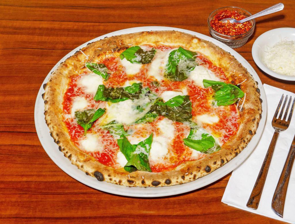 Margherita 22 Pizza · Italian tomato, mozzarella and basil.