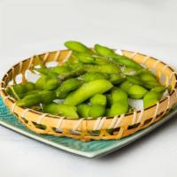 Truffled Edamame Plate · Steamed edamame lightly tossed in truffle salt and topped with truffle zest.
