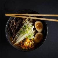 Curry Udon/Ramen · Savory curry broth, with thick udon noodles topped with cabbage, corn, carrots, enoki
mushro...