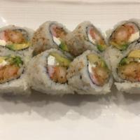 New York Roll · 8 pieces. Shrimp tempura crab meat, cream cheese avocado, cucumber.