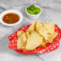 Guacamole · Served with chips and salsa.