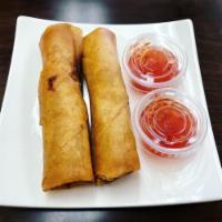 Egg Roll · The filling for these egg rolls is ground pork, shredded cabbage, carrots and some seasoning...