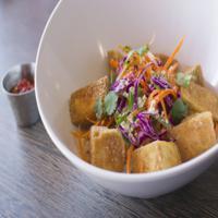 Rainbow Tofu Vermicelli · Fried 5- spices tofu, cilantro, carrot, cabbage slaw, peanut, onion, peppery soy caramel sau...