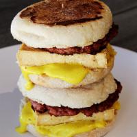 Two Beyond Breakfast Muffin Only · 2x Beyond Breakfast Muffin.
Beyond patty, tofu, vegan cheeze.