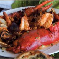 2. Pescatore · Served in a choice of sauce with clams, calamari, mussels, 1/2 lobster, and jumbo shrimp.