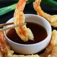 Shrimp Tempura · Three or Six pieces of crispy hot shrimp tempura.