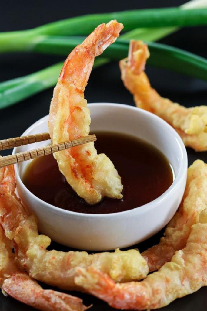 Shrimp Tempura · Three or Six pieces of crispy hot shrimp tempura.