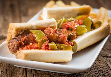 Italian Sausage Sandwich · Rosati's Italian sausage link on Italian bread with choice of au jus or marinara.