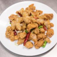 74. Salt and Pepper Chicken · Hot and spicy. 