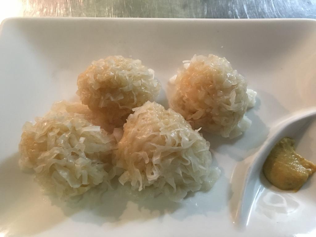 Homemade Shrimp Shumai · 4 pieces. Steamed shrimp shumai with ponzu sauce.