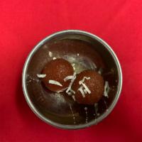 Gulab Jamun · Fried milk dumplings dipped in a sweet syrup.