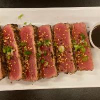 Blackened Bluefin Tuna Steaks  · 6 pieces seared bluefin tuna 
