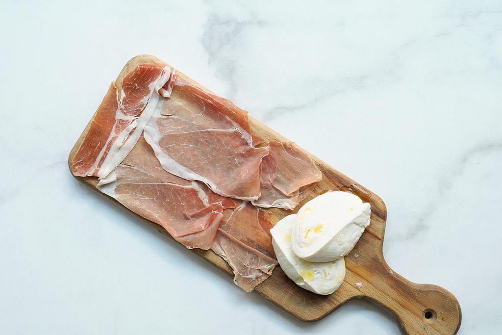 Prosciutto and Mozzarella · Prosciutto San Daniele 24-Month Aged, Housemade Mozzarella
