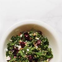 Kale and Quinoa Salad · Kale, quinoa, roasted beets, goat cheese, walnuts, white balsamic vinaigrette.