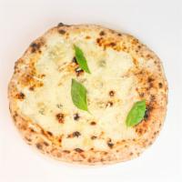 Four Cheese (Quattro Formaggi) Pizza · Mozzarella, Gorgonzola Dolce, Parmigiano Reggiano DOP, Pecorino Romano