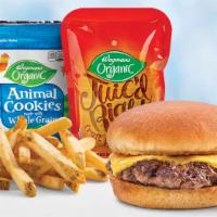 Kids Cheese Burger Meal · Kids cheese burger (cal. 430) Choice of side and small drink.