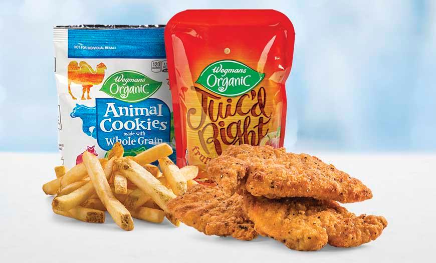 Kids Chicken Fingers Meal · Kids chicken fingers (cal. 220) Choice of side and small drink.