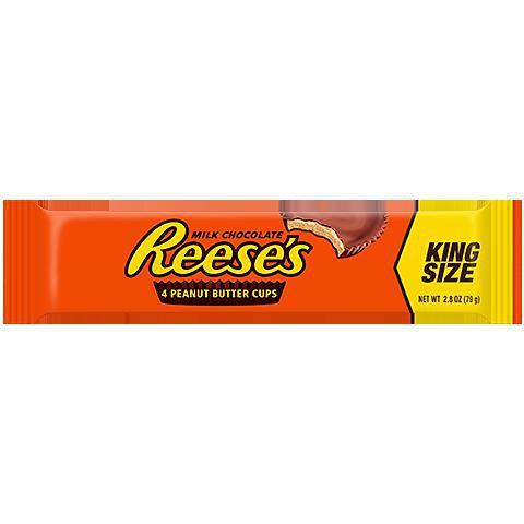 Reese's PB King Size 2.8oz · Combination of creamy peanut butter and rich chocolate. Eat one cup now, save the rest for later!