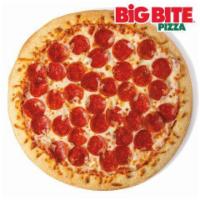 Large Big Bite™  - Pepperoni · Our fluffy crust Big Bite™ pizza is made fresh every day. The pepperoni pizza is topped with...