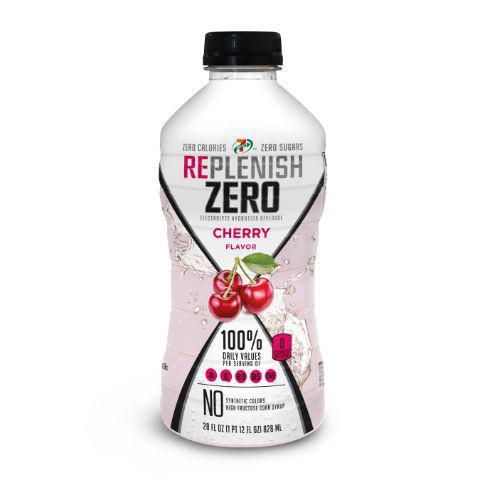 7-Select Replenish Zero Cherry 28oz · 7-Select Replenish has 15 grams of sugar and 60 calories per serving or 150 calories per 28-ounce bottle.