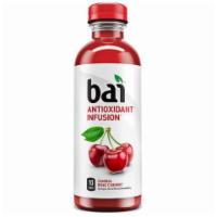 Bai Antioxidant Infusion Zambia Bing Cherry 18oz · Bold Zambia cherry flavor with 1g of sugar and no artificial sweeteners.