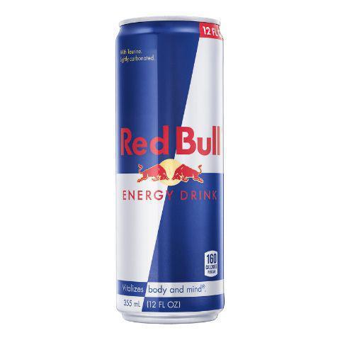 Red Bull 12oz · Energy drink containing highly quality ingredinets of Caffeine, Taurine, some B-group Vitamins, and Sugars.