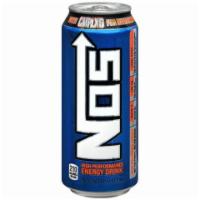 NOS High Performance Energy 16oz · High performance energy drink containing natural caffeine and is fortified with electrolytes.