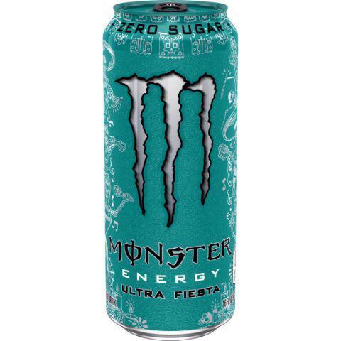 Monster Ultra Fiesta 16oz · Zero sugar Ultra Fiesta blends juicy mango flavor into the Ultra we love finished-off with a full load of our Monster Energy blend