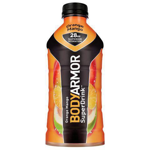 BODYARMOR Sports Drink, Orange Mango 28oz · BODYARMOR Sports Drink is the sports drink for today’s athlete, providing Superior Hydration. The combination of natural flavors and sweeteners, potassium-packed electrolytes, coconut water and vitamins makes BODYARMOR the more natural, better sports drink.