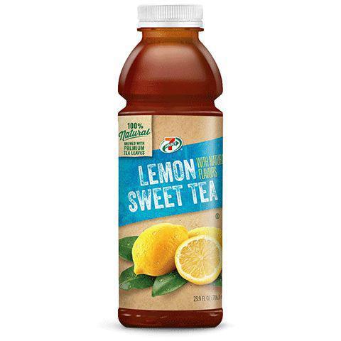 7-Select Sweet Tea w/ Lemon 23.9oz · The perfectly refreshing taste of premium black tea leaves sweetened with real sugar and the clean, crisp flavor of fresh lemons. No artificial flavors or colors.