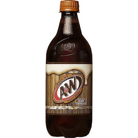 A&W Root Beer 20oz · Caffeine free soda made with the signature delicious sweet and smooth taste of aged vanilla.