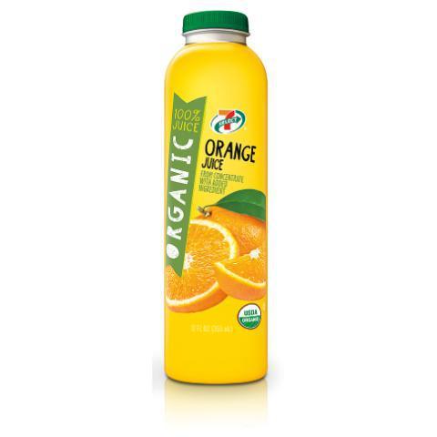 7-Select Organic Orange Juice 12oz · Our organic orange juice offers healthier, organic, and 100% juice all in a bottle for your enjoyment.
