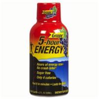5-Hour Energy Grape 1.93oz · Grape-flavored energy shot that contains a blend of vitamins, nutrients and caffeine – all w...