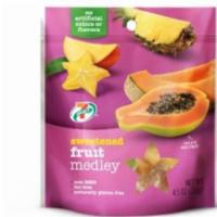 7-Select Fruit Medley 4.5oz · Healthy, and sustainably grown dried organic fruits and blended them into a tasty medley