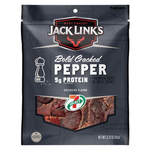 7-Select Jack Links Bold Cracked Pepper Beef Jerky 3.25oz · Savory cracked pepper paired with 9g of protein in each serving makes it the ultimate snack for refueling.