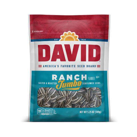 David Ranch Sunflower Seeds 5.25oz · Roasted and salted in the shell for a robust, salty flavor then dusted with ranch seasoning for an additional kick.