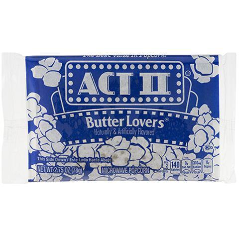 Act II Butter Lovers 2.75oz · Kosher popcorn popped to perfection with butter flavoring.