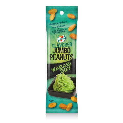 7-Select Wasabi Soy Peanuts 2.25oz · Jumbo peanuts coated with wasabi soy.