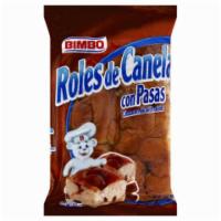 Bimbo Roles De Canela Con Pasas 6 Count · Soft and delicious breakfast treat made with cinnamon and raisins