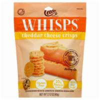 Whisps Cheese Crisps Cheddar 2.12oz · Perfectly aged cheddar baked into a crispy Whisp.