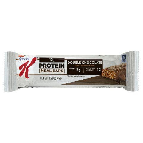 Special K Protein Bar Double Chocolate 1.6oz · What's better than chocolate? DOUBLE chocolate! Special K® Double Chocolate Protein Meal Bars have chocolatey chips included in their center
