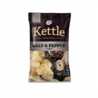 7 Select Salt & Pepper Kettle Potato Chips 2.25oz · Thin slices of potato cooked to a perfect chips with salt and pepper
