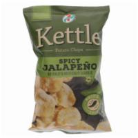 7 Select Kettle Spicy Jalapeno Potato Chips 2.25oz · Thin slices of potato cooked to a perfect chips and Spicy Jalepeno.